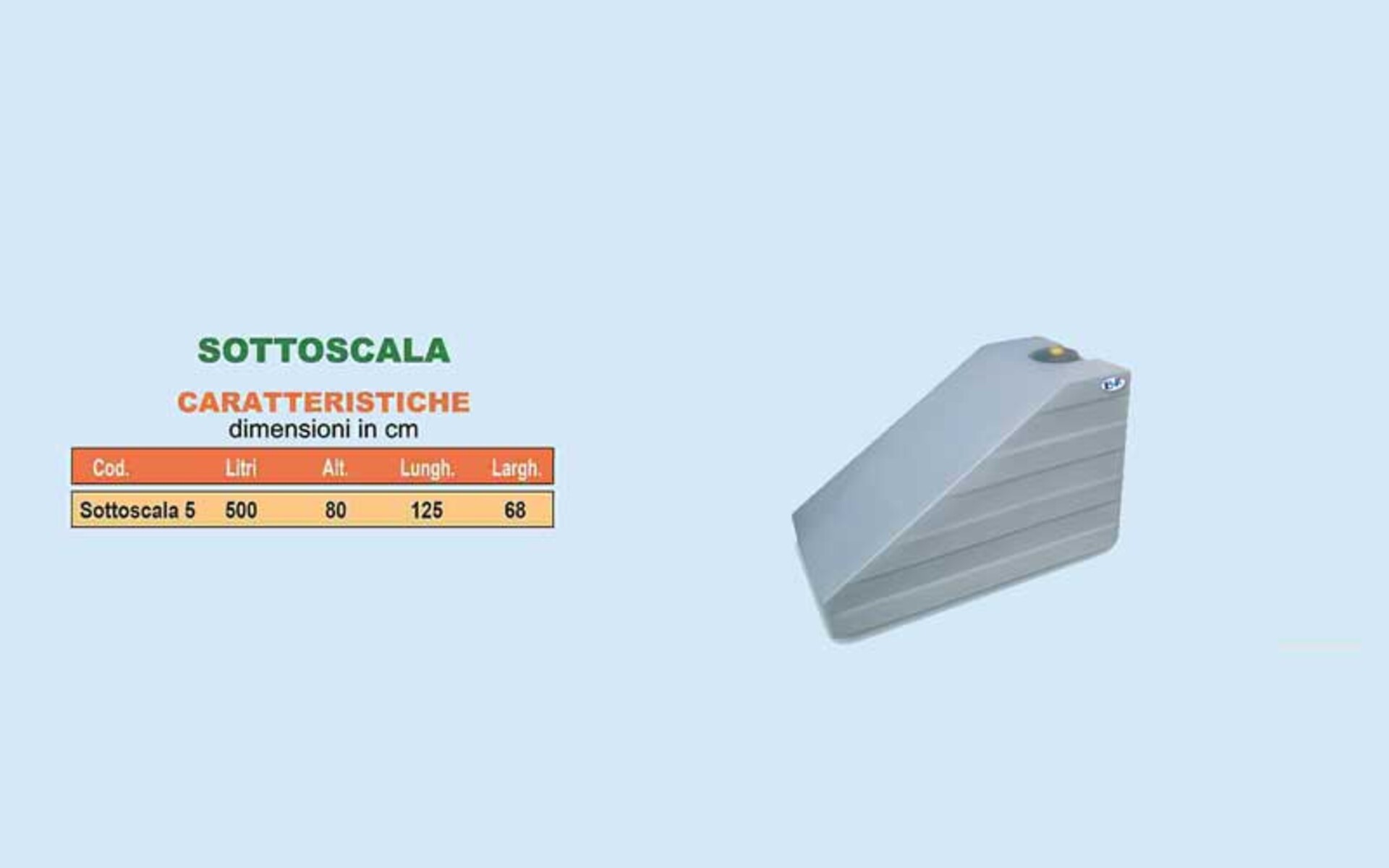 Serbatoio Sottoscala Salvaspazio ECOPOL Sottoscala
