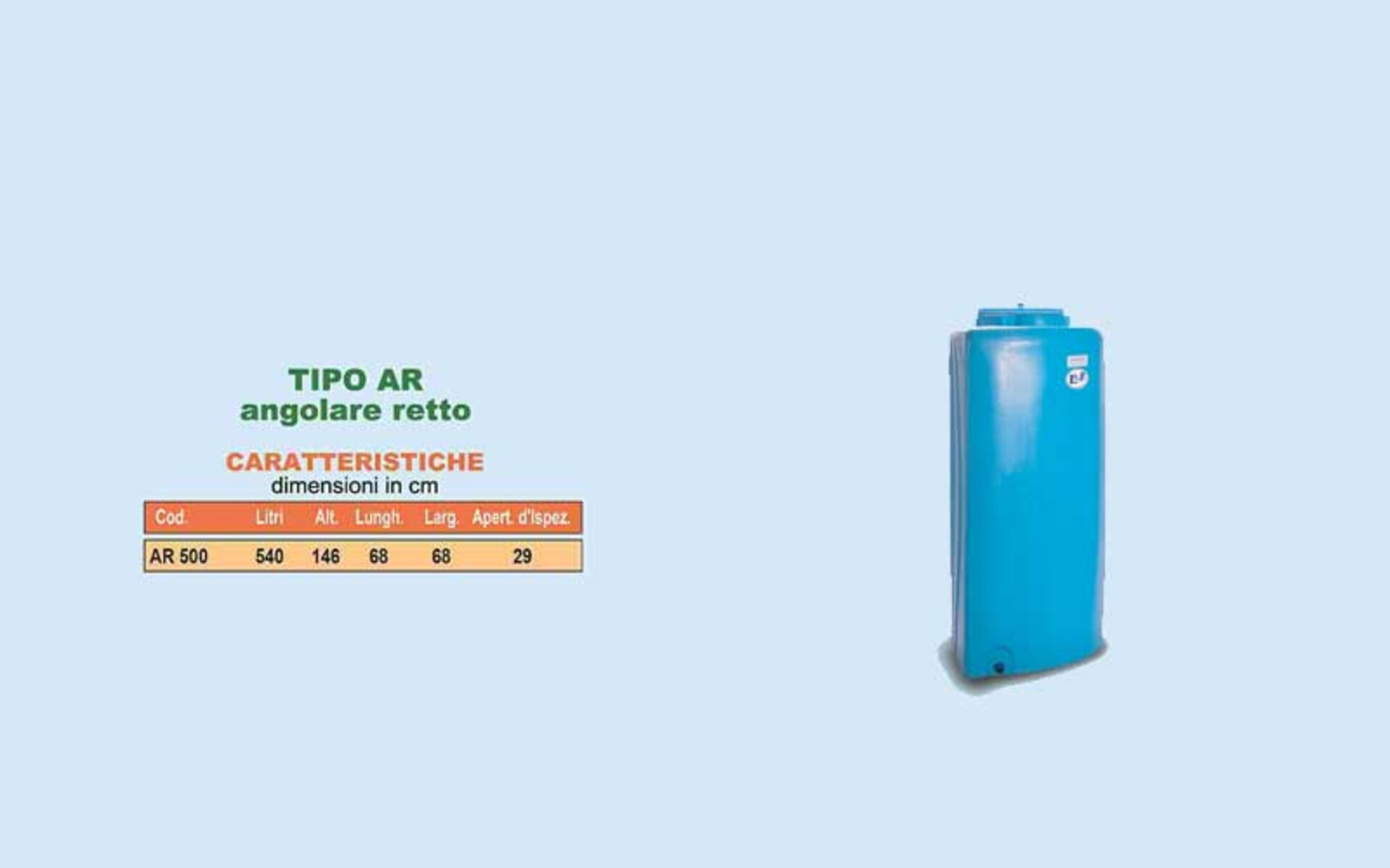 Contenitore Tipo AR (Angolare Retto) ECOPOL Tipo Ar
