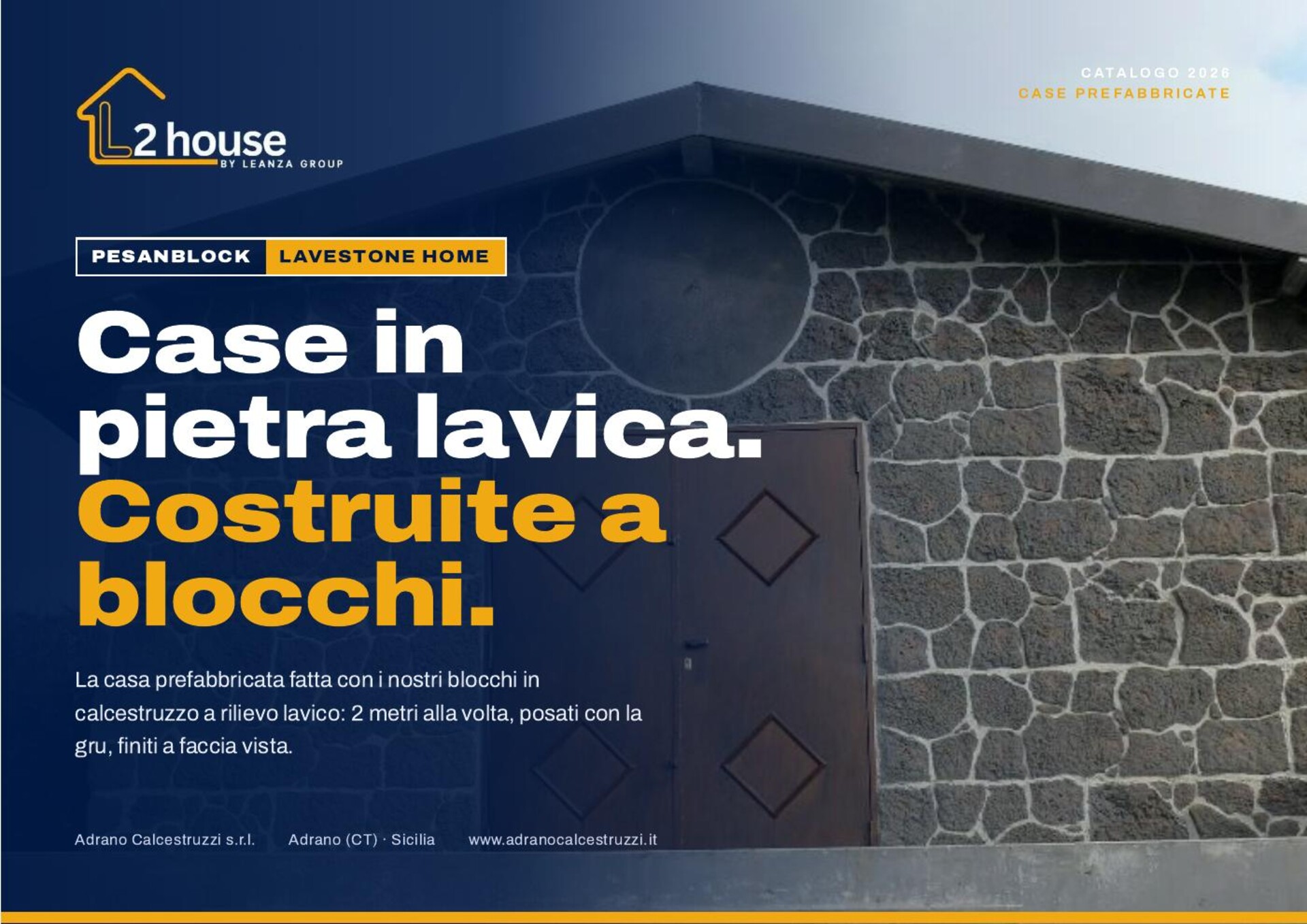 Catalogo L2 House 2026 – Case prefabbricate Pesanblock Lavestone L2 House by Leanza Group Pesanblock Lavestone Home – Catalogo PDF