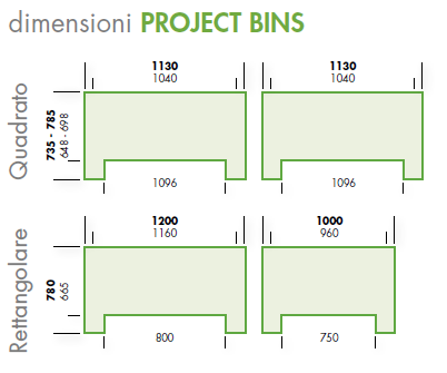 CASSONE GRANVOLUME IN PLASTICA PROJECT FOR BUILDING PROJECT BINS