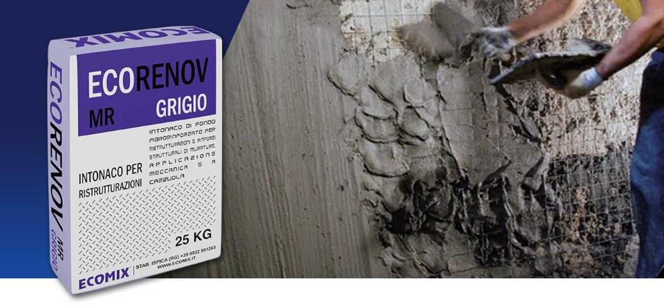 ECORENOV MR ECOMIX INTONACO DI FONDO FIBRORINFORZATO