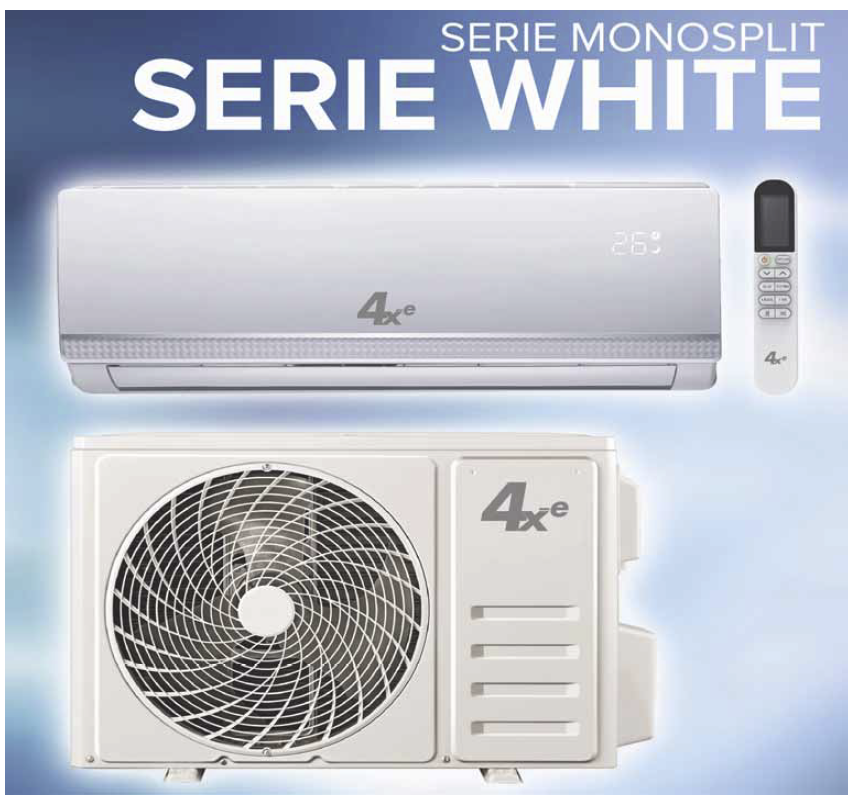 Climatizzatore 9000 BTU 4X U.I. WHITE109+