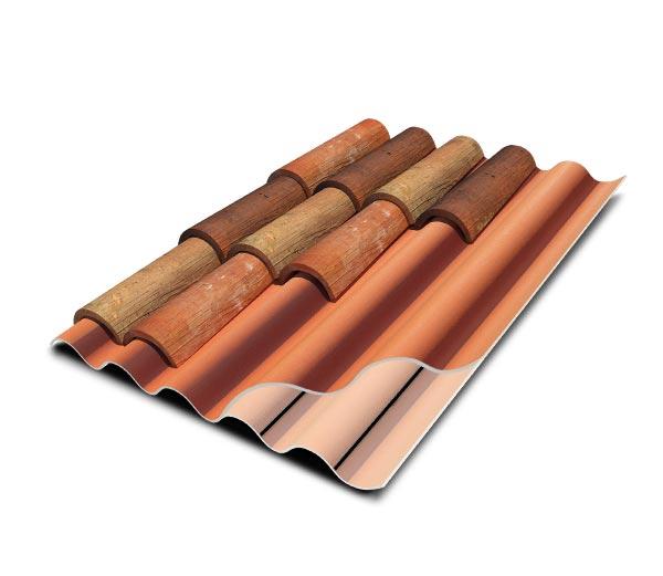 LASTRE ONDULATE DI PVA CEMENTO PER COPERTURE EDILFIBRO TEGOLIT 200-200 PLUS