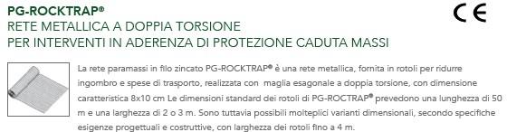 PG-ROCKTRAP® RETE METALLICA A DOPPIA TORSIONE PER PROTEZIONE CADUTA MASSI