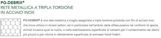 PG-DEBRIX®-RETE METALLICA A TRIPLA TORSIONE