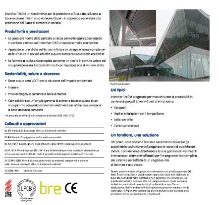 INTERCHAR 1260 - RIVESTIMENTO INTUMESCENTE CON BASSO SPESSORE A BASE ACQUOSA