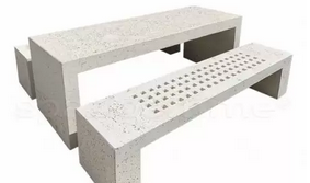 Set in cemento Zaira (tavolo+2panchine)