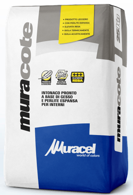 Muracote Intonaco pronto a base gesso e perlite espansa per interni