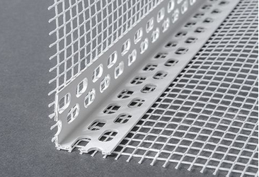 BARRA PARASPIGOLO FORATA IN PVC CON RETE IN FIBRA DI VETRO