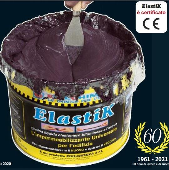 ELASTIK Guaina Liquida Elastomero Bituminosa all’Acqua EDILCHIMICA