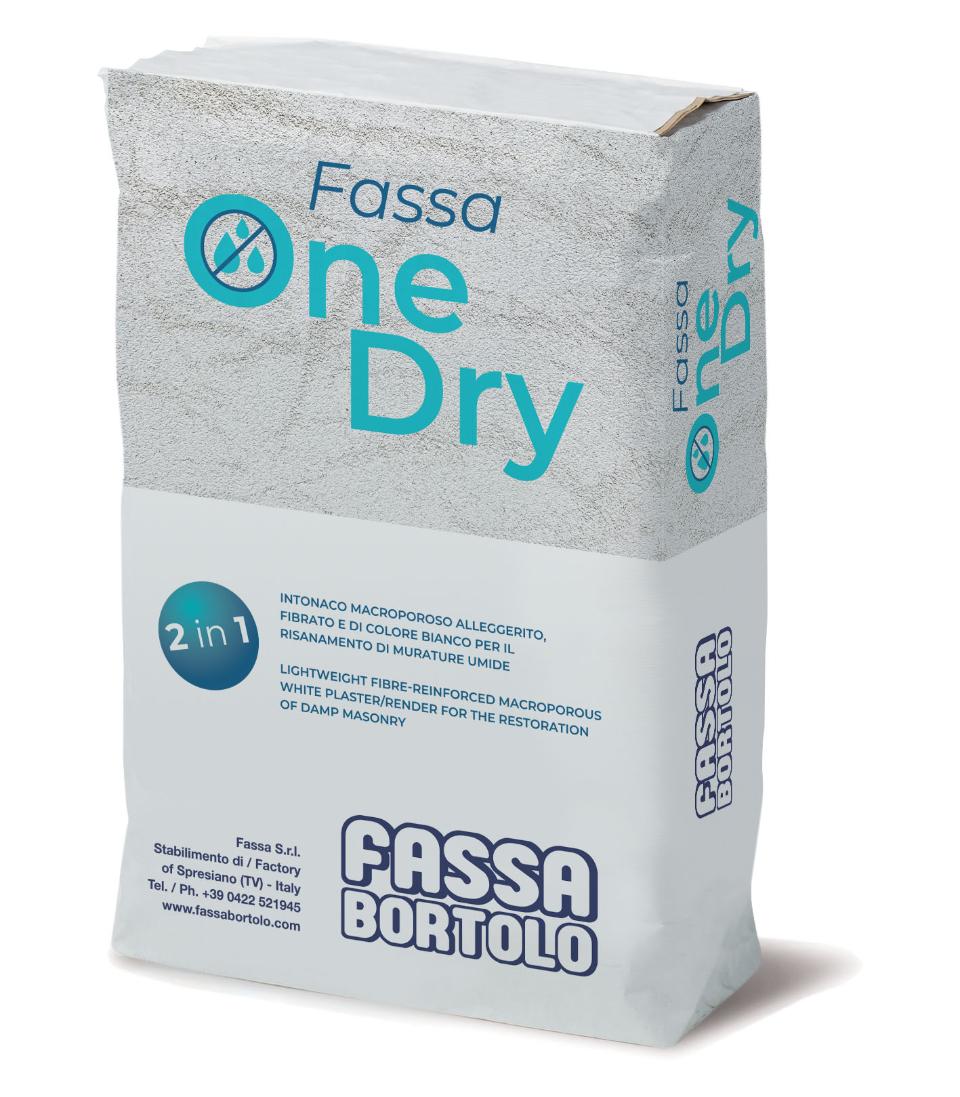 FASSA ONE DRY INTONACO MACROPOROSO ALLEGGERITO E FIBRATO FASSA BORTOLO