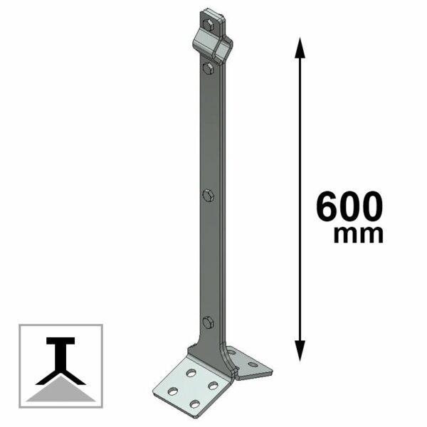 Palo intermedio doppia h 60 cm C.S.C.