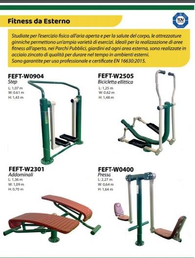 PRODOTTI PER IL FITNESS PER INTERNI ED ESTERNI FESTOPOLIS