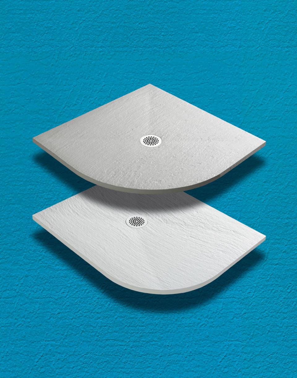 PIATTO DOCCIA Mythos semicircolare Ardesia-Roccia-Quarzo Thermodesign