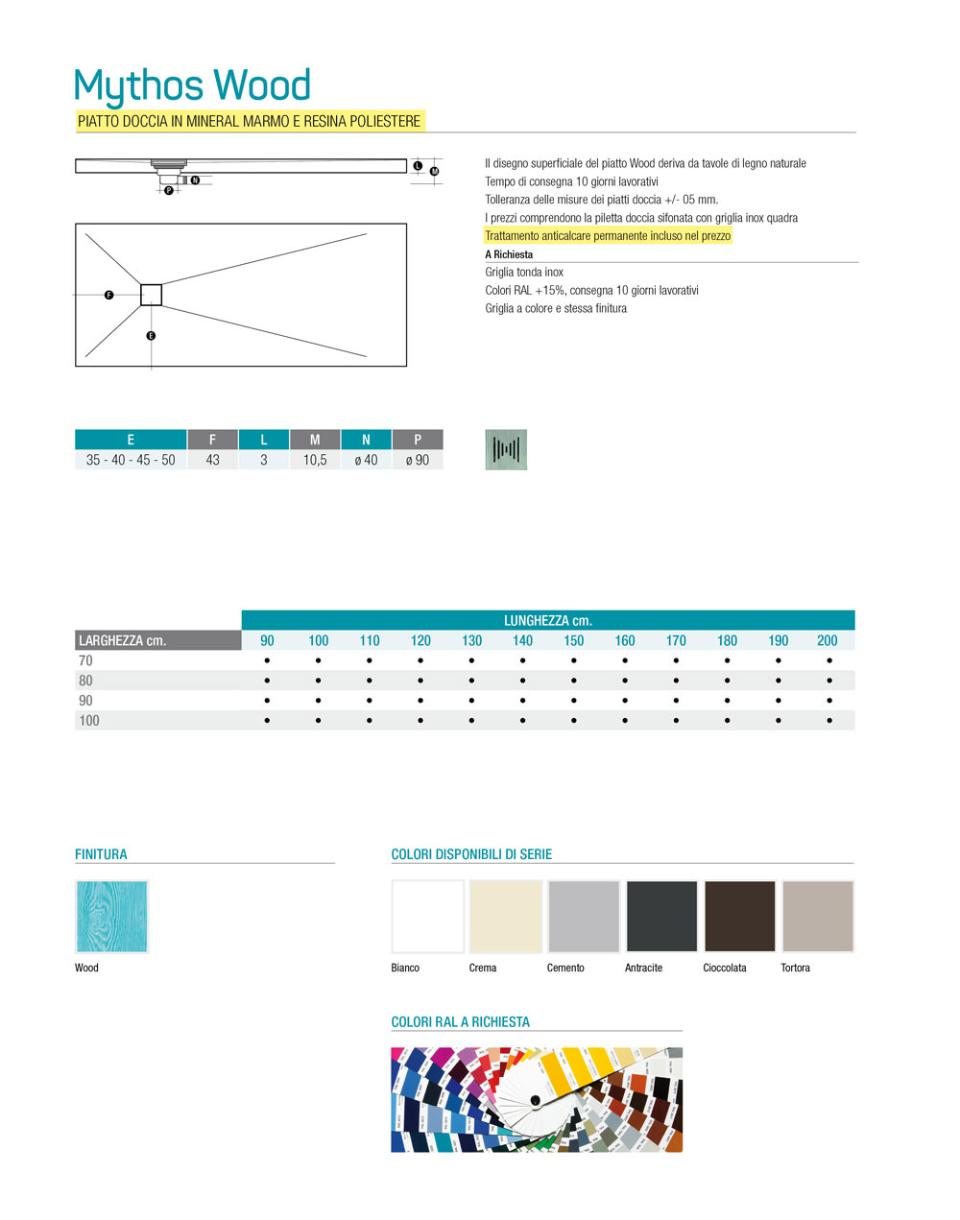 PIATTO DOCCIA Mythos Thermodesign WOOD