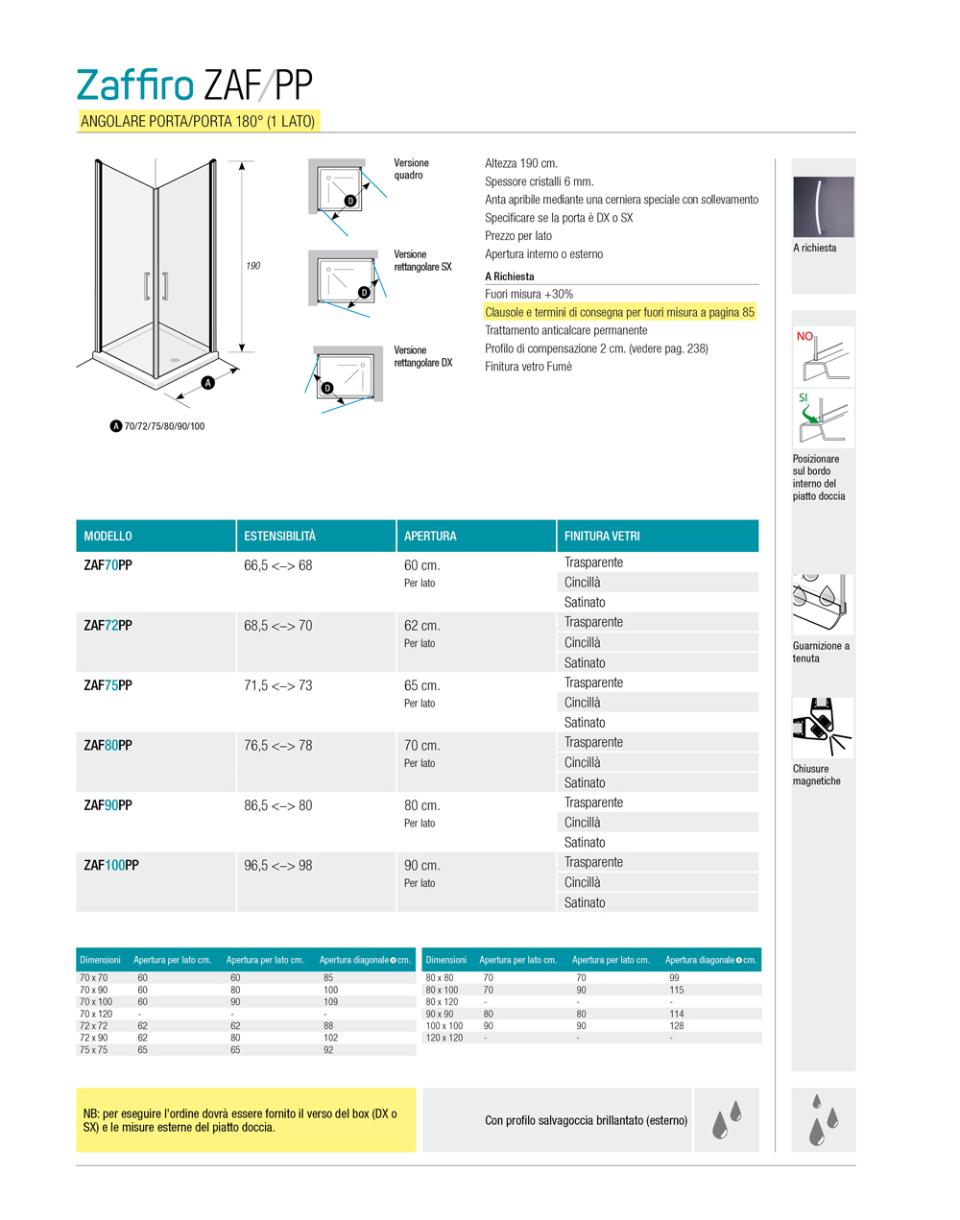 BOX DOCCIA ZAFFIRO ZAF-PP Thermodesign