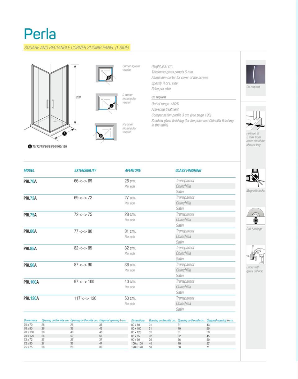 BOX DOCCIA PERLA PRL-PBN Thermodesign