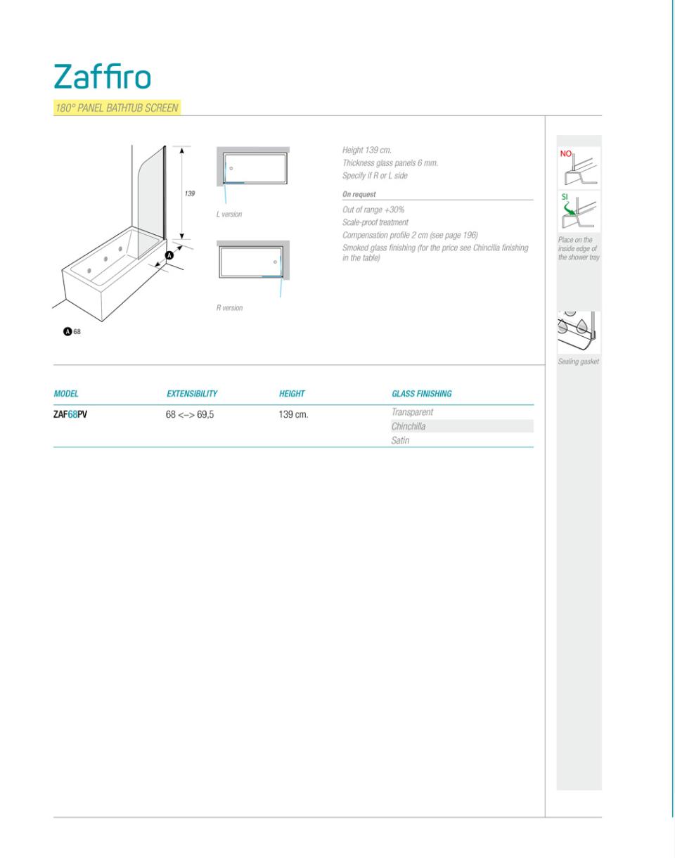 SOPRA VASCA ZAFFIRO ZAF-PV-68 Thermodesign