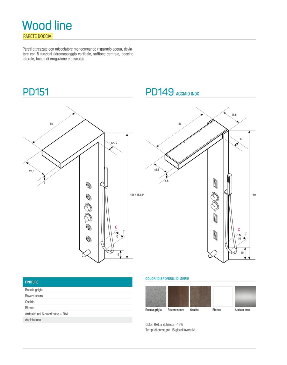 PARETI DOCCIA Thermodesign