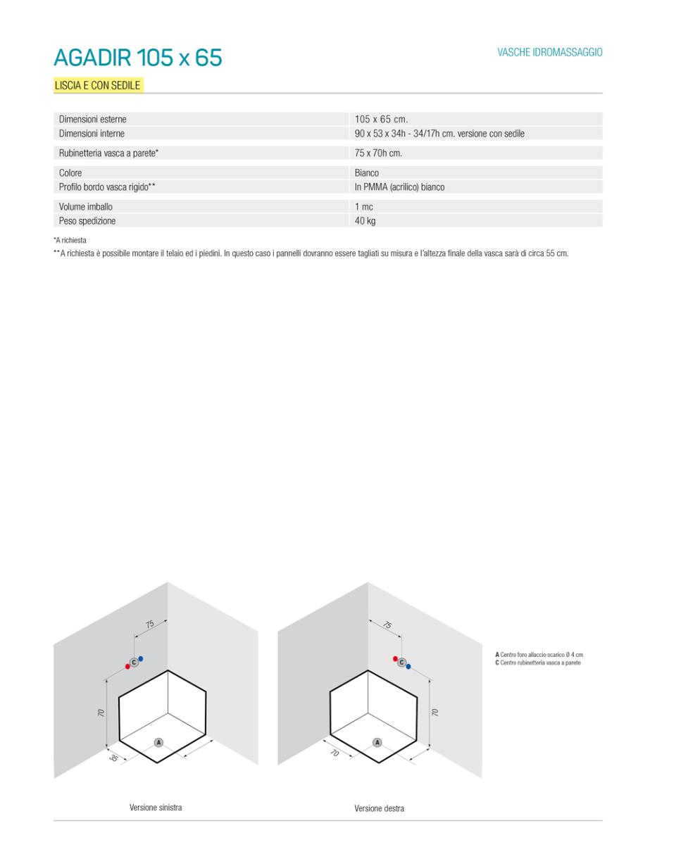 VASCA IDROMASSAGGIO AGADIR Thermodesign