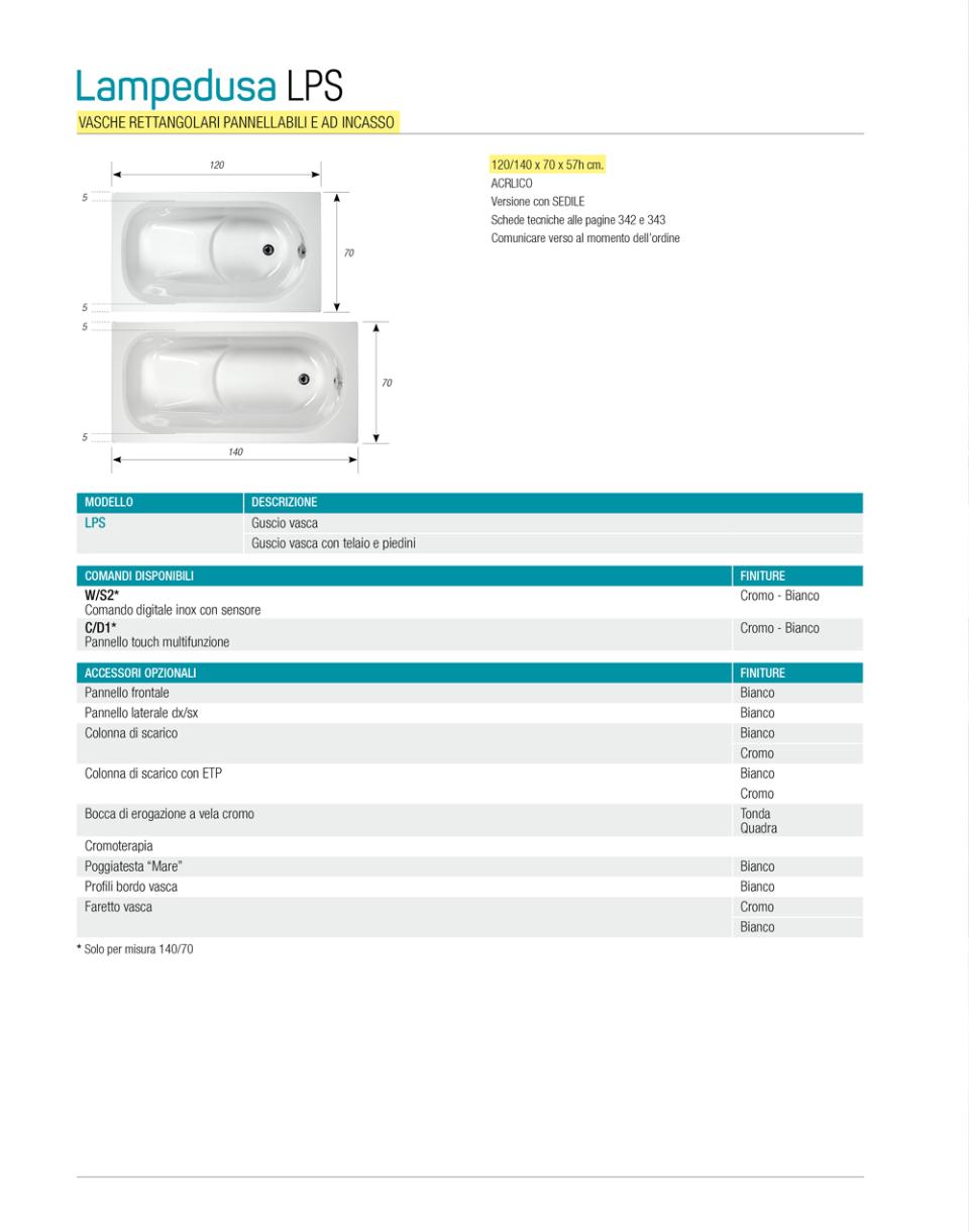 VASCA IDROMASSAGGIO LAMPEDUSA Thermodesign