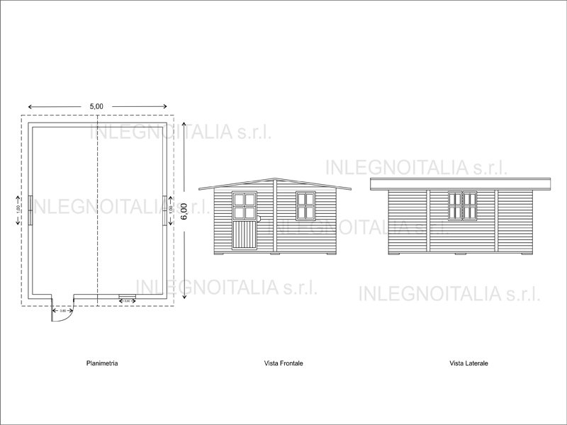 BUNGALOW IN LEGNO MOD. ABETE