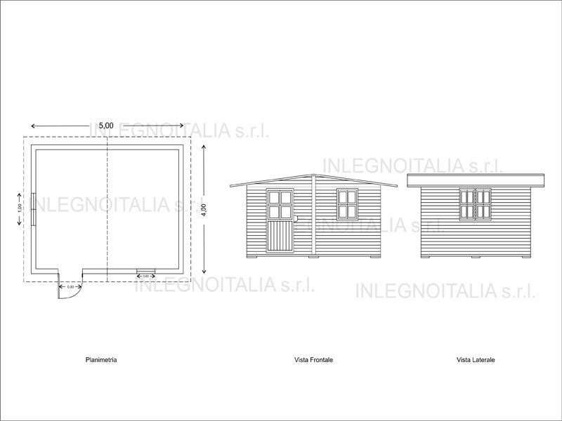 BUNGALOW IN LEGNO MOD. FAGGIO