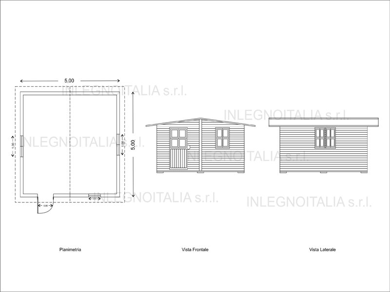 BUNGALOW IN LEGNO MOD. FELCE