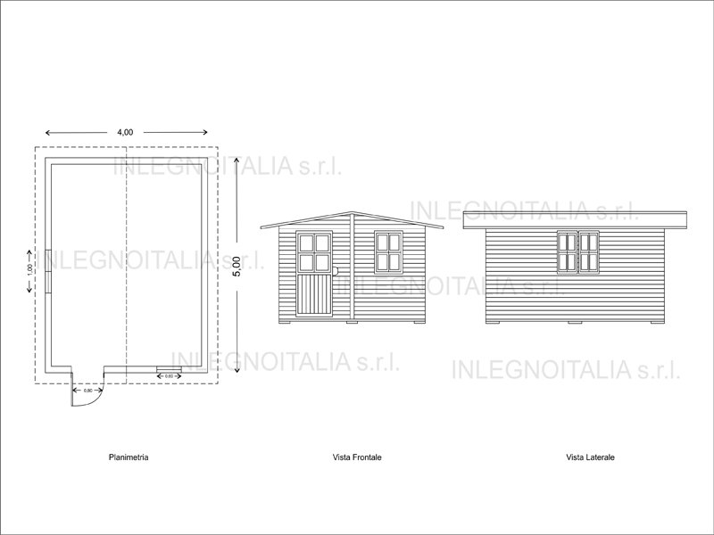 BUNGALOW IN LEGNO MOD. PINO