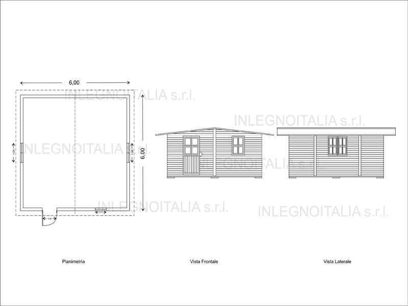 BUNGALOW IN LEGNO MOD. QUERCIA