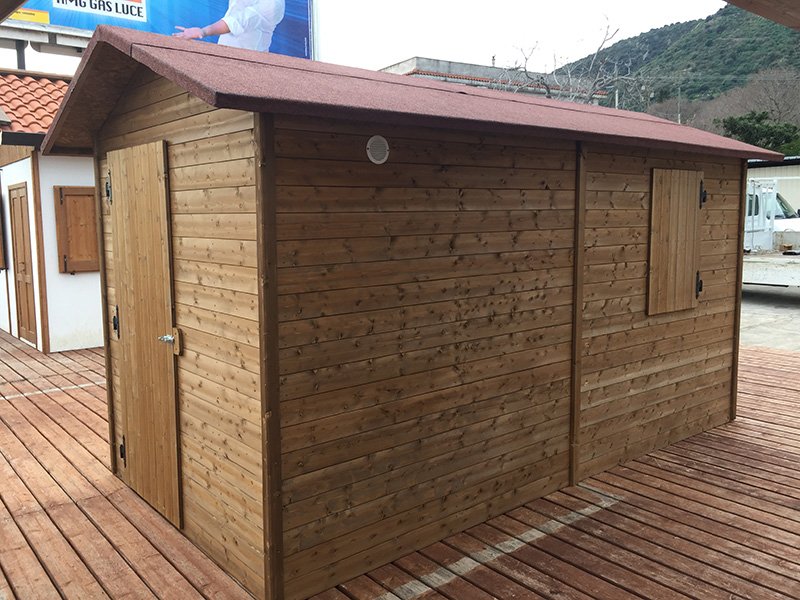 CASETTA PORTA ATTREZZI IN LEGNO MOD. MT. 2,00 X 4,00