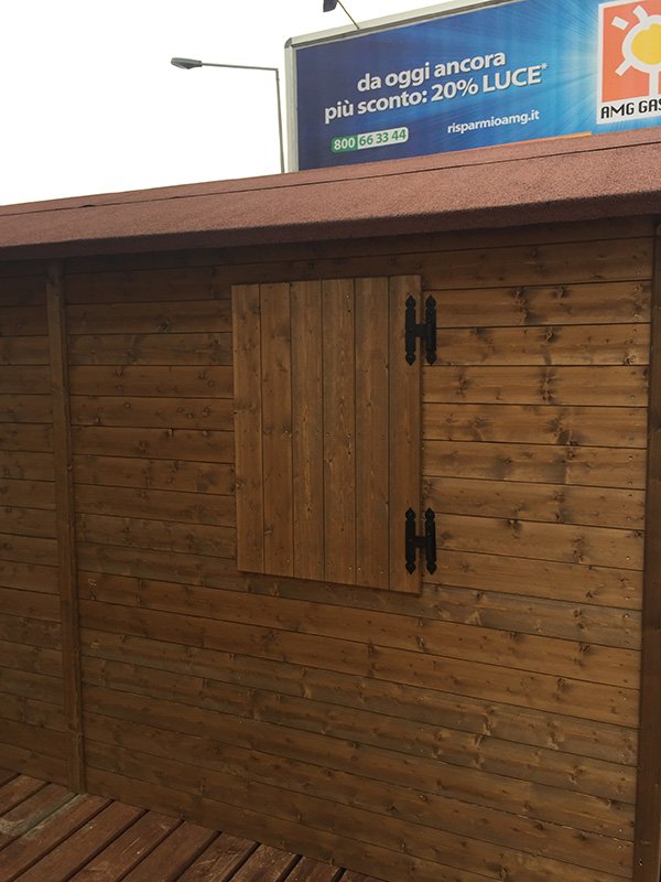 CASETTA PORTA ATTREZZI IN LEGNO MOD. MT. 2,00 X 4,00