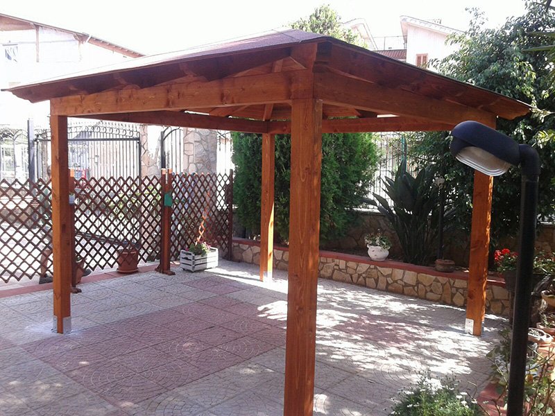 GAZEBO IN LEGNO MOD. 4 FALDE