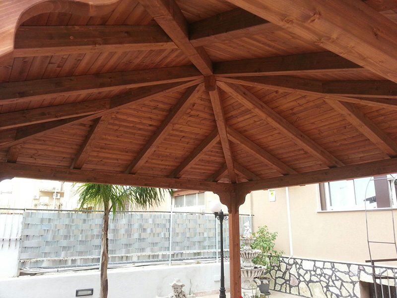 GAZEBO IN LEGNO MOD. 4 FALDE