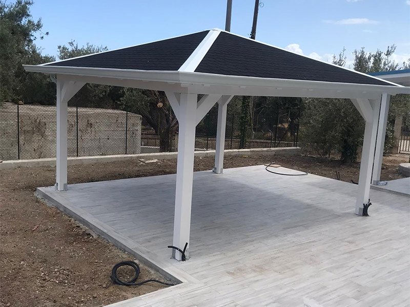 GAZEBO IN LEGNO MOD. 4 FALDE