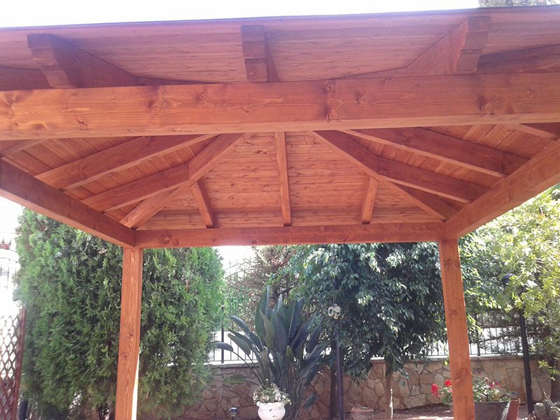 GAZEBO IN LEGNO MOD. 4 FALDE