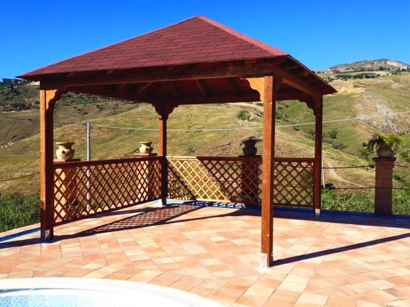 GAZEBO IN LEGNO MOD. 4 FALDE