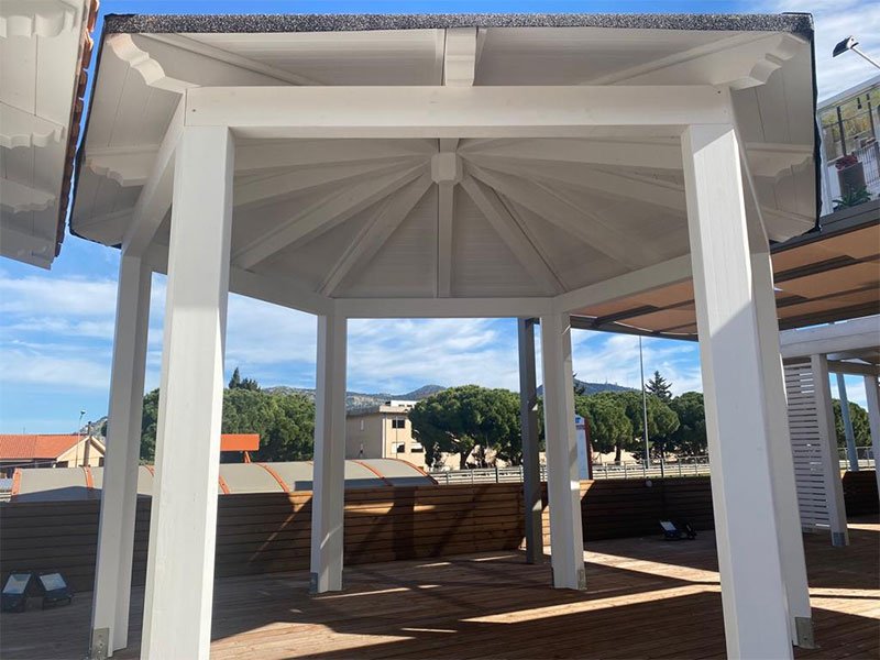 GAZEBO IN LEGNO MOD. ESAGONALE