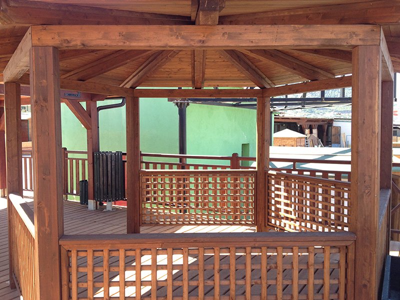 GAZEBO IN LEGNO MOD. ESAGONALE