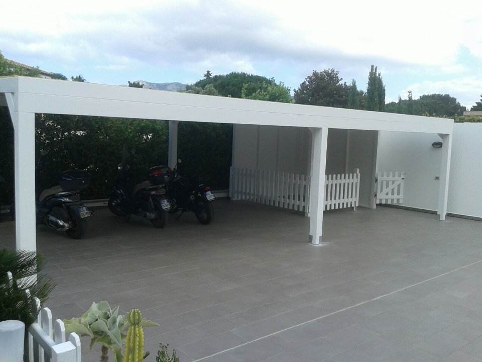 GAZEBO IN LEGNO MOD. BOX PER AUTO ESTERNO