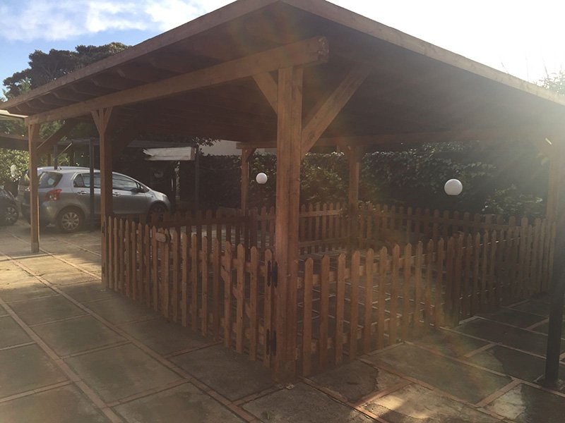 GAZEBO IN LEGNO MOD. BOX PER AUTO ESTERNO