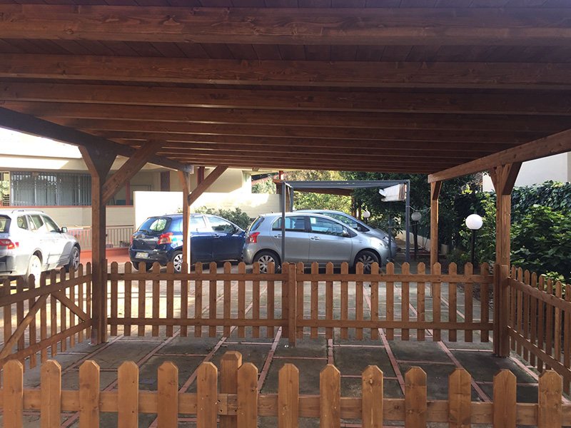 GAZEBO IN LEGNO MOD. BOX PER AUTO ESTERNO