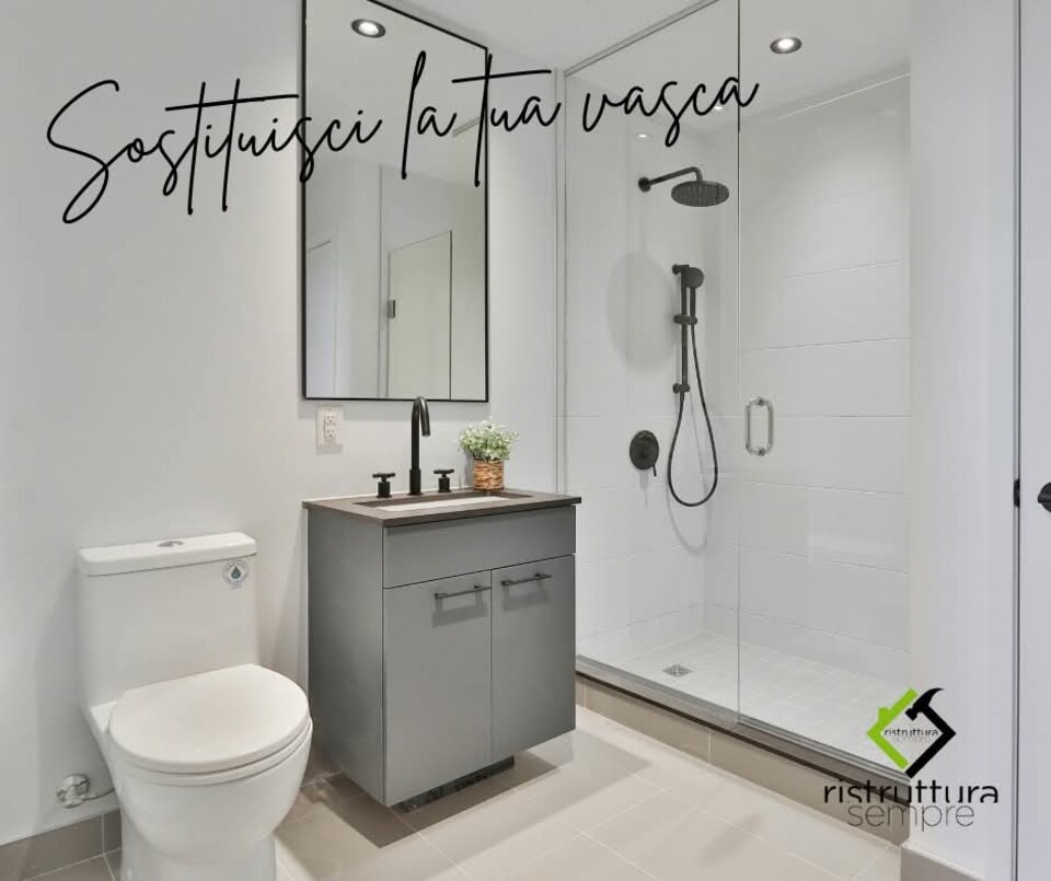 RISTRUTTURAZIONE BAGNO RISTRUTTURASEMPRE TRASFORMAZIONE DA VASCA A DOCCIA