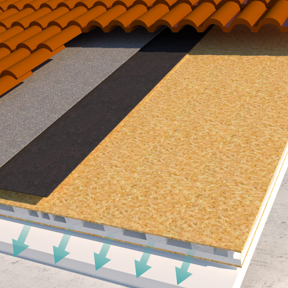 ISOLAMENTO COPERTURE polimediterranea POLISTIRENE ESPANSO K100 WOOD AIR BI