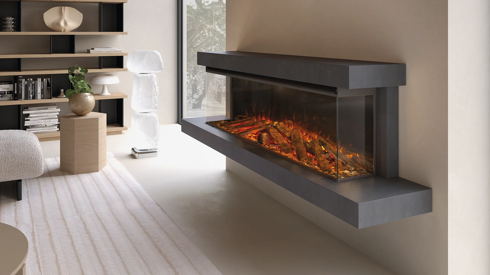 Camino Elettrico con cornice la nordica lumen 1600