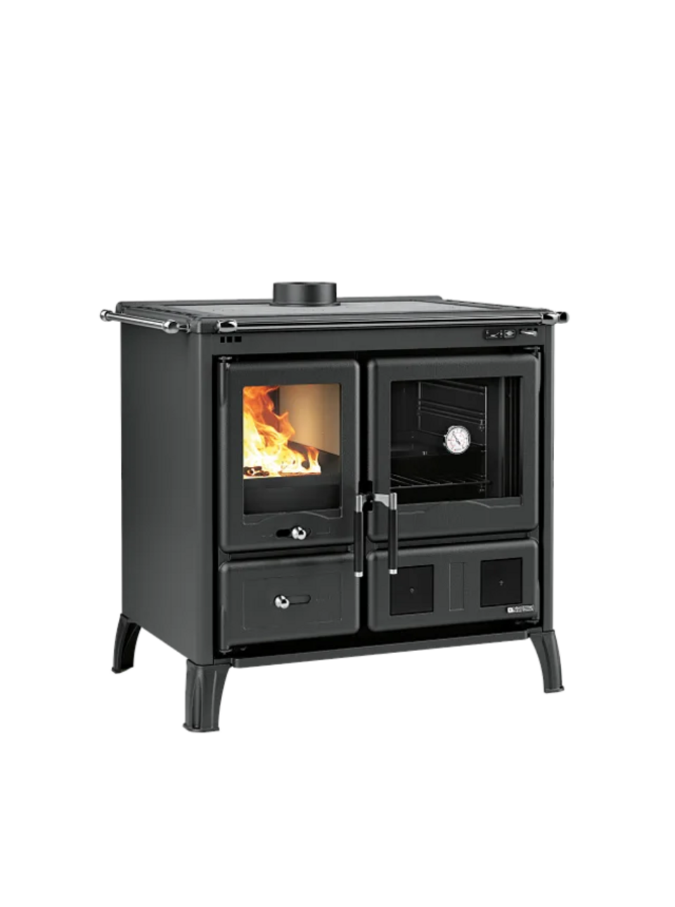 Stufa a Legna e cucina in VST la nordica GARDENIA VST.16 STEEL