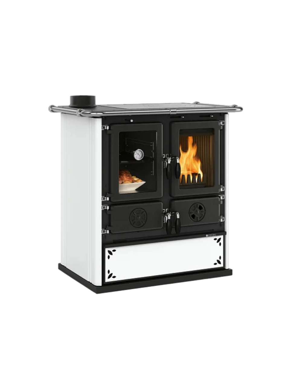 Cucina a legna in VST la nordica ROSETTA SINISTRA VST.16 STEEL