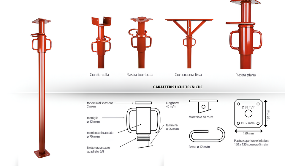 Puntello Standard per Edilizia Accessori Ponteggio