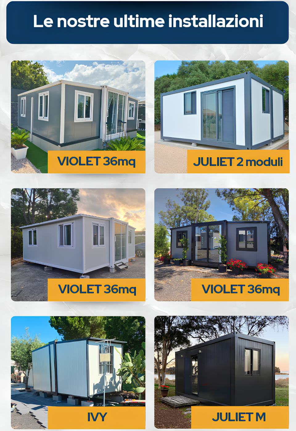 Le nostre ultime installazioni l2house PREFABBRICATI