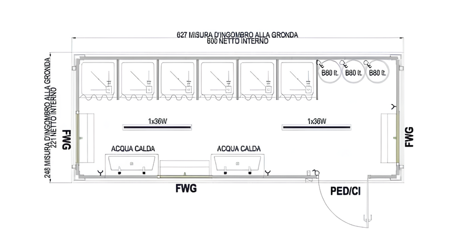 Monoblocchi Servizi Prefabbricati l2house Serie SR